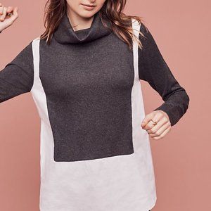 Anthropologie Karey Cowled Poplin Top